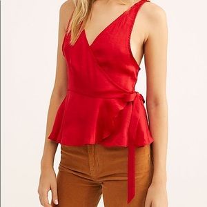 Free People way back wrap cami